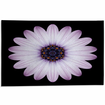 Pink Purple Mandala Flower Kaleidoscope Area Rug