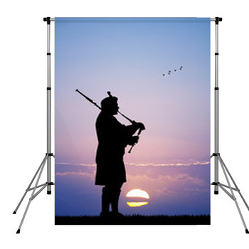 Pipers At Sunset Pole Pocket Backdrop