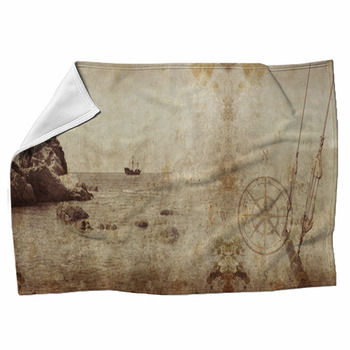 Pirate Grunge 2 Fleece Blanket