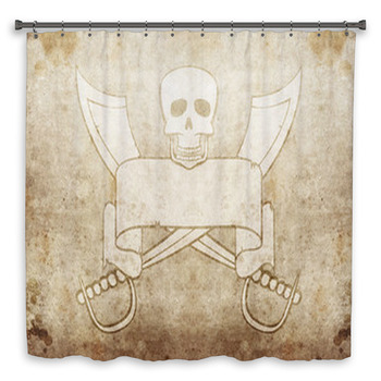 Pirate Grunge Map 1 Custom Size Shower Curtain