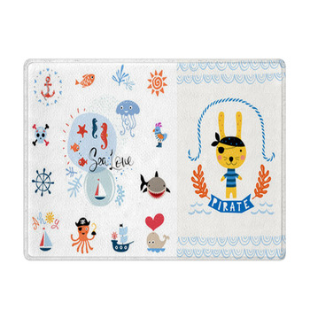 Pirate Party Invitation Vector Illustration Bath Mat