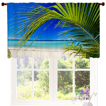 Plage Et Palmier Custom Size Valance