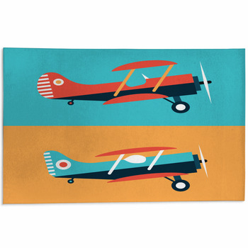 Plane Ribbon Flat Area Rug