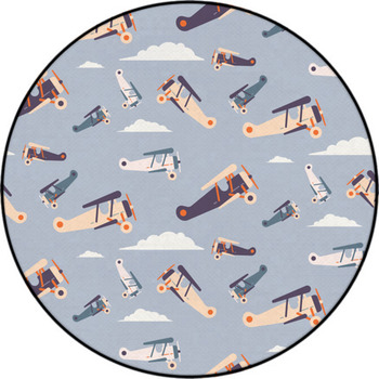 Plane Ribbon Flat Copy Round Rug