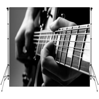 Play The Guitar Fleece Backdrop