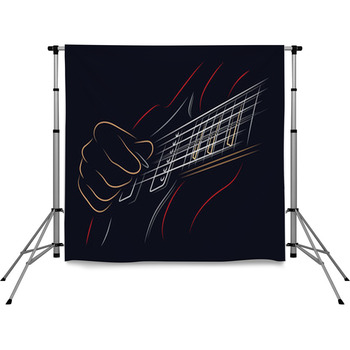 Playing Guitar Pole Pocket Backdrop