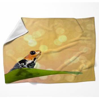 Poison Frog Woven Throw Blanket