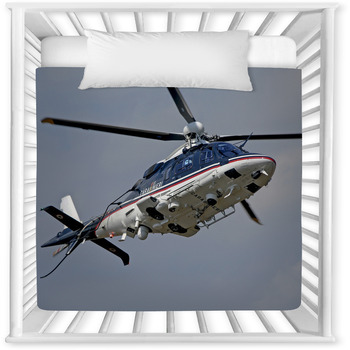Police Helicopter Baby Crib Comforter