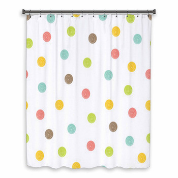 Polka Dot. Cute Seamless Custom Size Shower Curtain
