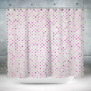 Polka Dot Grungy Pattern. And  Custom Size Shower Curtain