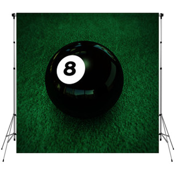 Pool Ball Number Eight Custom Size Backdrop