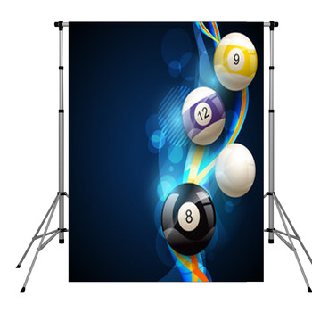Pool Balls Pole Pocket Backdrop