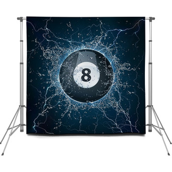 Pool Billiards Ball Custom Size Backdrop