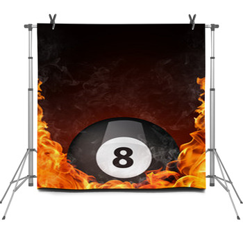 Pool Billiards Ball Fleece Backdrop