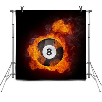 Pool Billiards Ball Fleece Backdrop