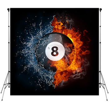 Pool Billiards Ball Fleece Backdrop