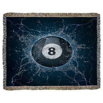 Pool Billiards Ball Woven Throw Blanket