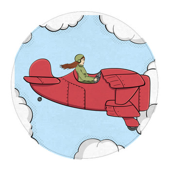 Pop Art Background Imitation Of Comics Round Rug