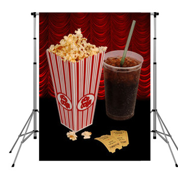 Popcorn And Movie Pole Pocket Backdrop