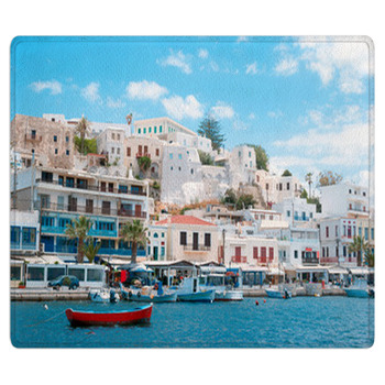 Port On The Island Of Naxos Bath Mat