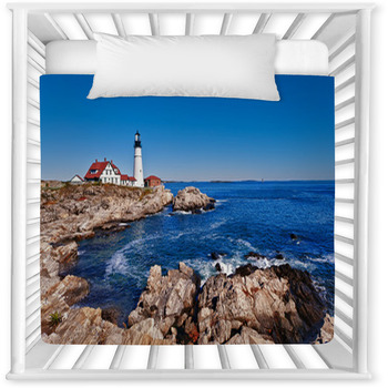Portland Head Lighthouse In Cape Baby Crib Comforter