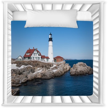 Portland, Maine - Portland Head Baby Crib Comforter