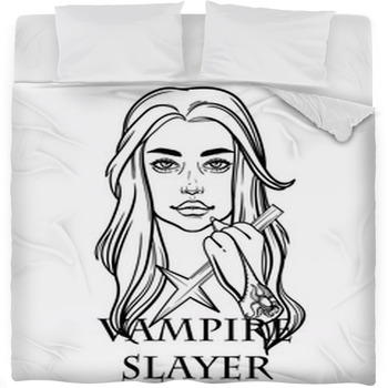 Portrait Of Mystic Girl With Cross Fleece Bed Blanket