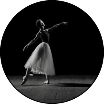 Portrait Of Young Pretty Ballerina Round Rug