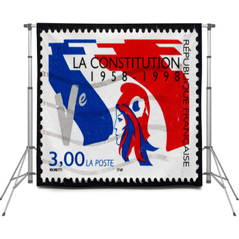 Postage Stamp France 1998 French Custom Size Backdrop