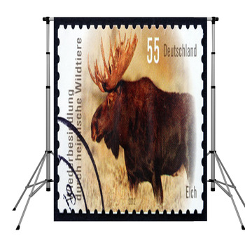 Postage Stamp Germany 2012 Moose, Pole Pocket Backdrop