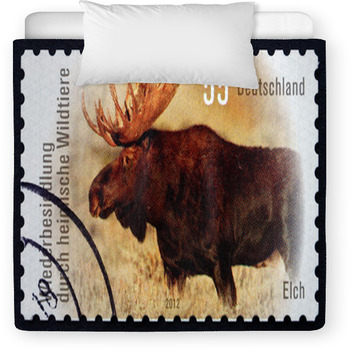 Postage Stamp Germany 2012 Moose, Alces Toddler Duvet