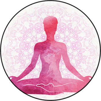 Practicing Yoga Relaxation And Meditation Round Rug