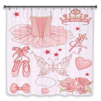 Ballerina Shower Curtains Mats Towels Personalize