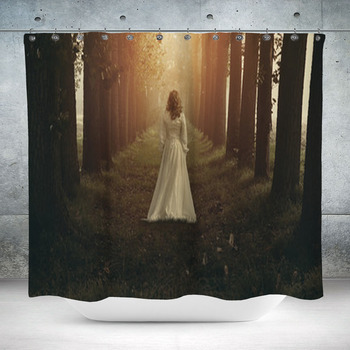 Princess In The Middle Of A Custom Size Shower Curtain