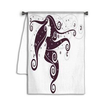 Profile of a girl with a fancy haircut Towel