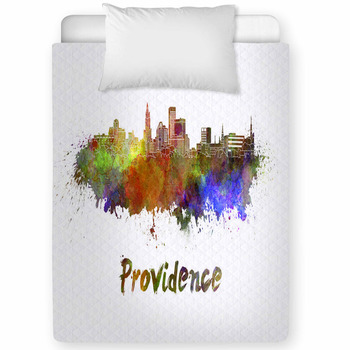 Providence Skyline In Watercolor Toddler Comforter