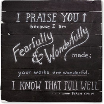 Psalm 139:14 Hand Painted On Wooden Shim Baby Blanket