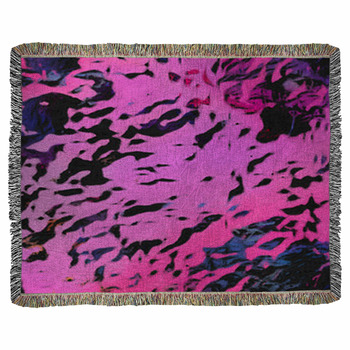 Psychedelic Visual Art Abstract Woven Throw Blanket
