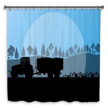 Pumpkin Plants With Rich Custom Size Shower Curtain