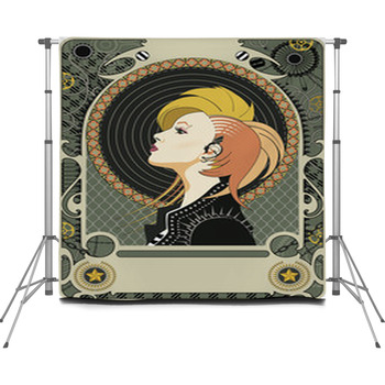Punk Art Deco Custom Size Backdrop
