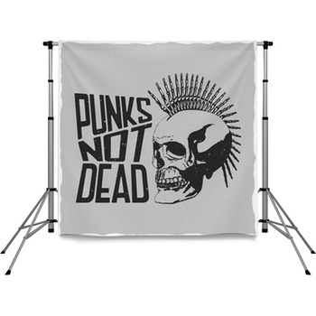 Punks Not Dead Label Design For T Pole Pocket Backdrop