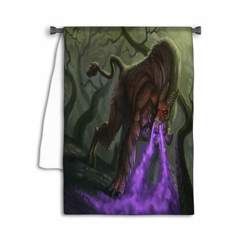 Purple Cloud Breathing Fantasy Animal Posing In Towel