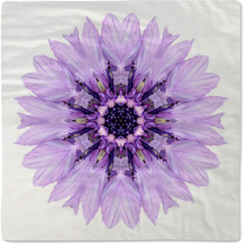 Purple Cornflower Mandala Flower Baby Blanket