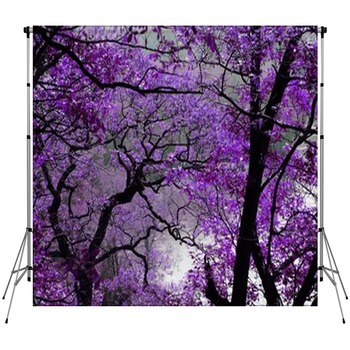 Purple Floral Backdrops