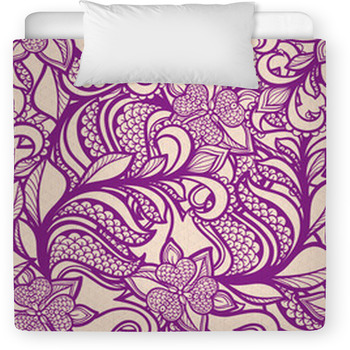 Purple Flowers Toddler Comforter