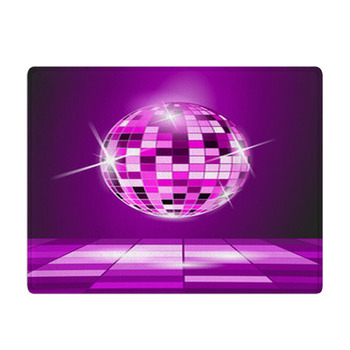 Purple Party Background, Disco Ball Bath Mat