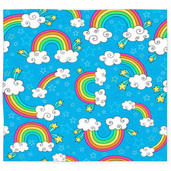 Rainbows Sky And Clouds Seamless Custom Size Floor Mat