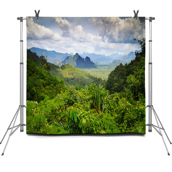 Rainforest Of Khao Sok National Park In  Fleece Backdrop