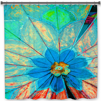 Rasta-color Shower Curtain