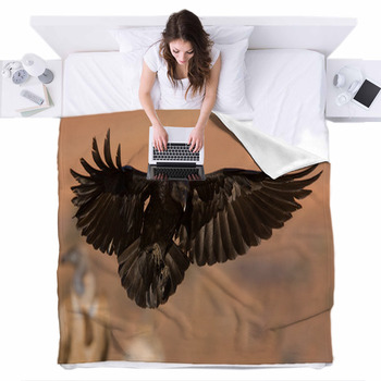 Raven Landing Fleece Bed Blanket